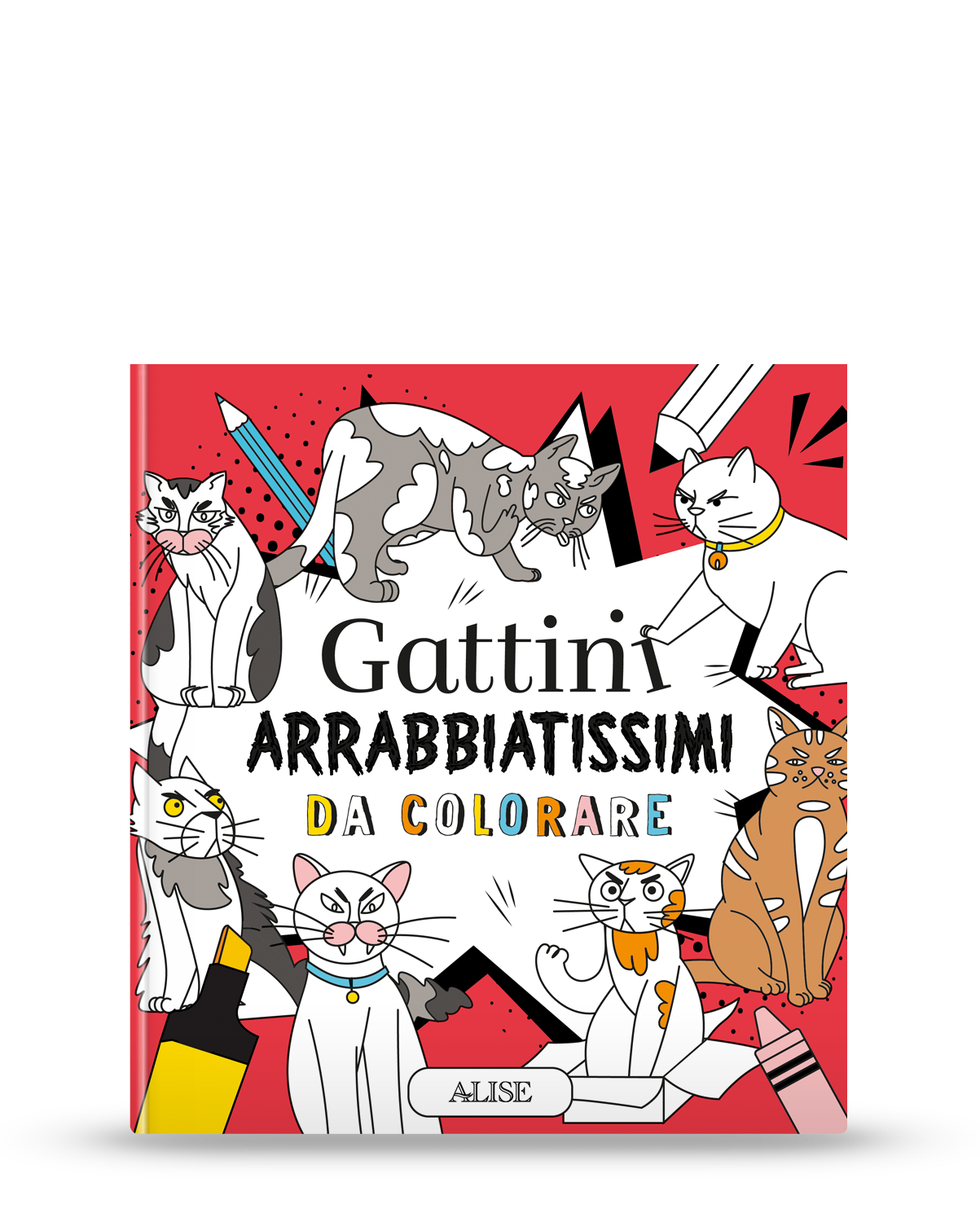 Gattini arrabbiatissimi da colorare