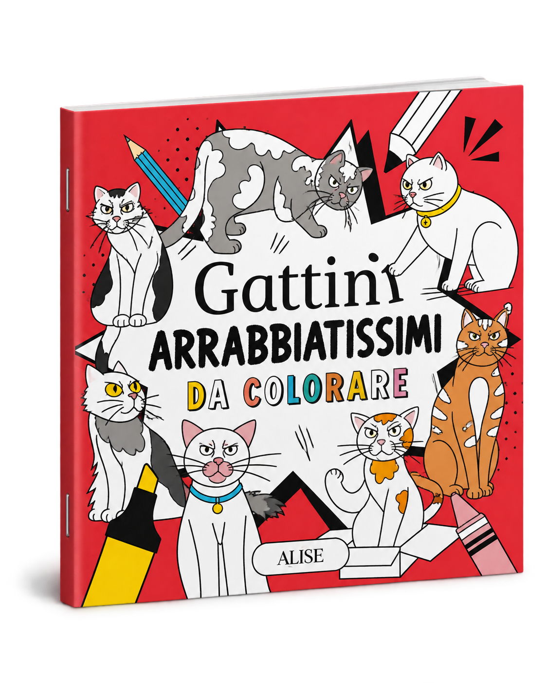 Gattini arrabbiatissimi da colorare